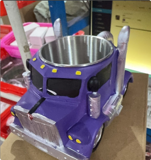 Durable Truck Coffee Mug Semi Truck Handcrafted Coffee Cup Semi-trailer Shaped Semi-Truck Coffee Mugs For Family 8869ef5c-2d20-4862-b613-d748e6d75e67