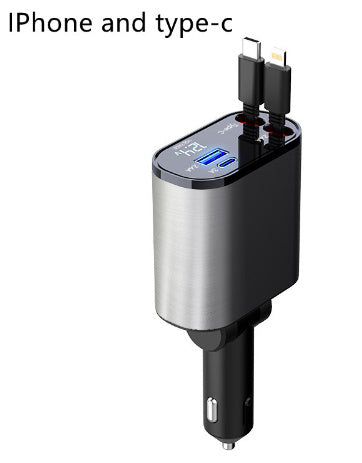 Metal Car Charger 100W Super Fast Charging Car Cigarette Lighter USB And TYPE-C Adapter - NOMAN STORE LLC