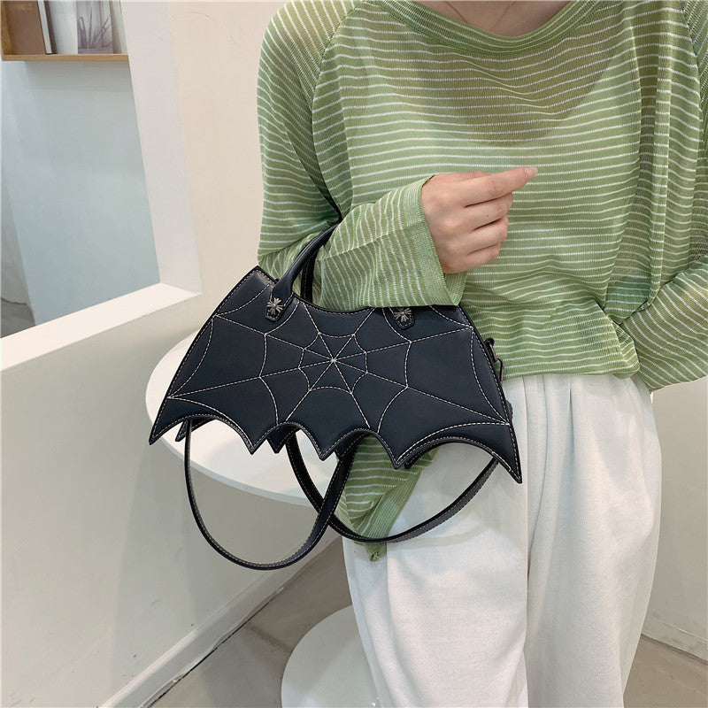 Halloween Spider Web Shape Shoulder Bags Personality Batgirl Tide Pu Handbags Fashoin Messenger Crossbody Bag 8c8f4f77-2940-4e49-b9be-0bbf187faa43