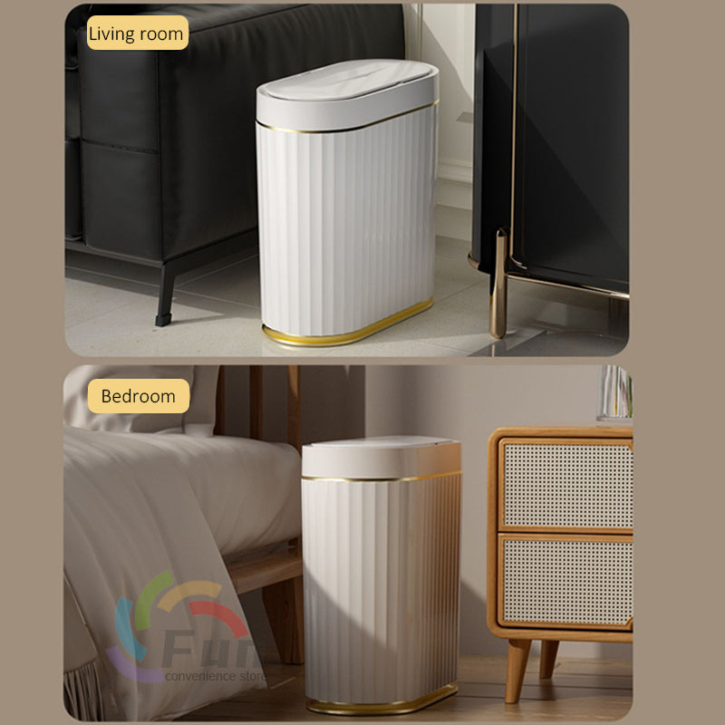 Smart Trash Can With Lid For Bedroom And Living Room Kitchen Storage Box Trash Can Induction Small Car Box Automatic Smart Dustbin Smart Trash Bin 8dcb98eb-3970-41f5-895d-28d41c118d78
