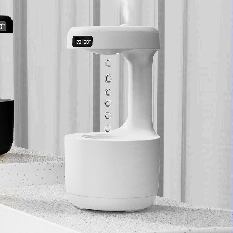 Bedroom Anti-Gravity Humidifier With Clock Water Drop Backflow Aroma Diffuser Large Capacity Office Bedroom Mute Heavy Fog Household Sprayer - NOMAN STORE LLC