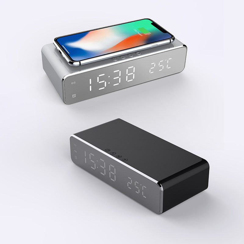 LED Electric Alarm Clock With Wireless Charger Desktop Digital Despertador Thermometer Clock HD Mirror Clock Watch Table Decor 8f962798-03c1-46d7-99fa-73fe3d002577