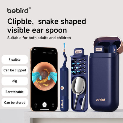Bebird EarSight Plus Earwax Removal Tool Ear Canal Cleaner, Equipped With A Camera For Ear Nose Throat Examination. - NOMAN STORE LLC