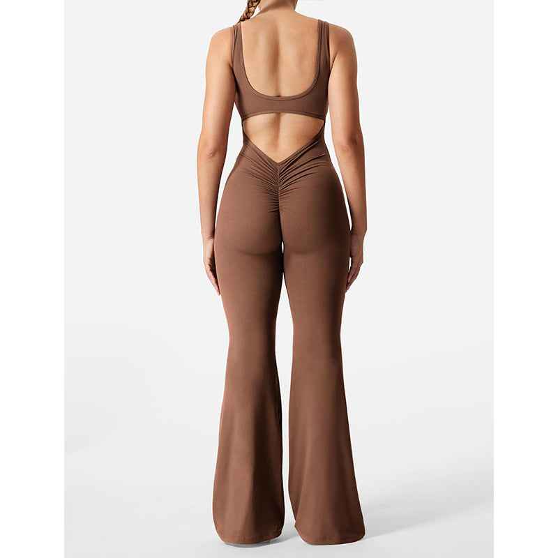 Slim Fit Hip Raise Jumpsuit Sexy Backless Exercise Yoga Clothes 948533eb-25e3-478b-9e90-05a45414e174