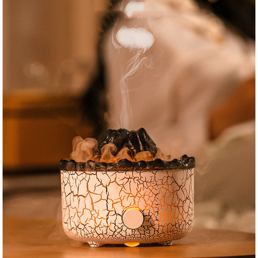 New Creative Volcano Humidifier Aromatherapy Machine Spray Jellyfish Air Flame Humidifier Diffuser - NOMAN STORE LLC