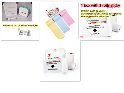 Portable Mini Thermal Label Printer Home Photo Printer Student Wrong Question Printer Bluetooth-compatible Mini Label Printer Price Tag 958dd846-68dd-4063-8ce5-ee152dd291ca