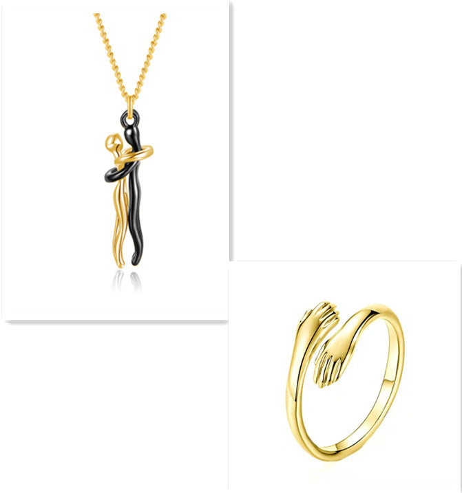 Love Hug Necklace Unisex Men Women Couple Jewelry Simple Temperament Clavicle Chain Valentines Day Lover Gift 96ff2653-a1e6-4eaa-a7bd-84254db9963d
