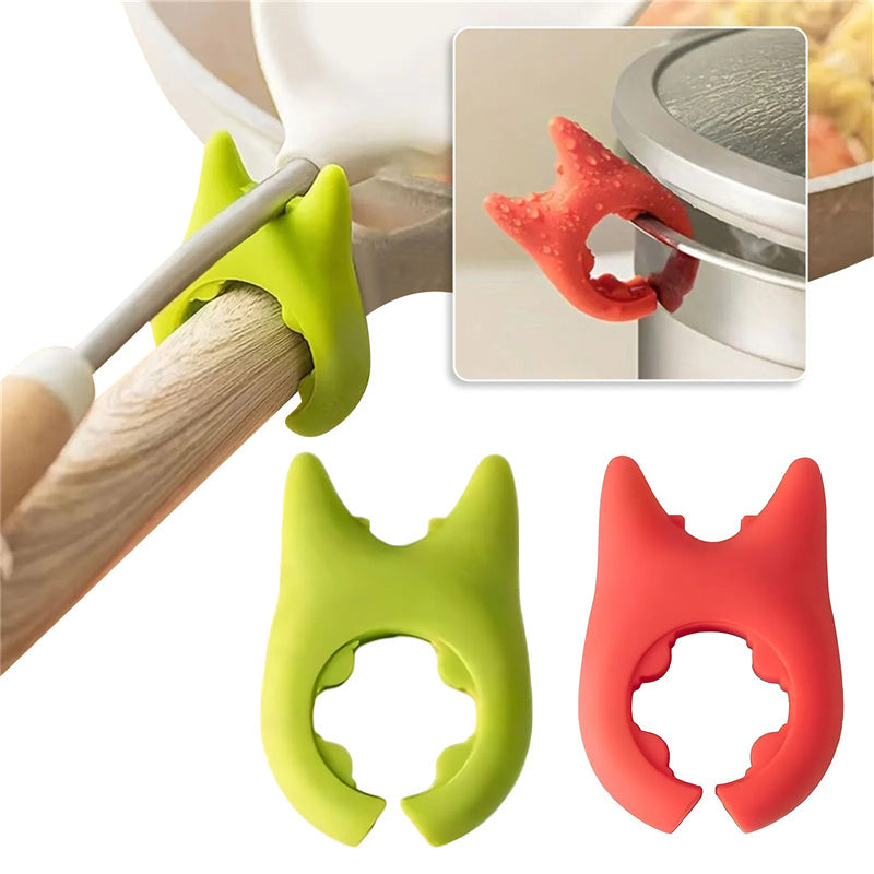 Multifunctional Spatula Holder Silicone Anti-overflow Spoon Holder Cooking Pot Anti-scalding Clip Kitchen Gadgets 97102186-a29f-4dcb-aeb1-02871ac00684