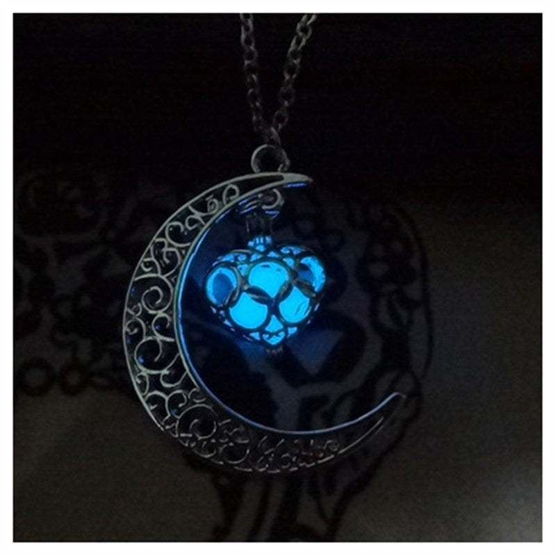 Glowing Pendant Necklaces Silver Plated Chain Necklaces 974979645831