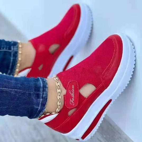 Women's Sneakers Summer New Ladies Casual Low Wedge Breathable Non-Slip Comfort Feamle Sport Shoes Mesh Shoes Fashion Style - NOMAN STORE LLC