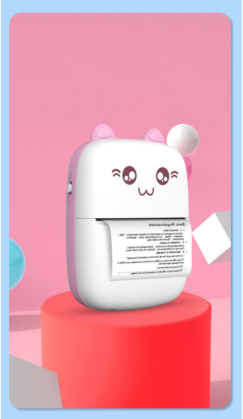 Mini Printer Portable Mini Bluetooth WiFi New Wrong Printer Mobile Phone Photo Title Note Hot Print Pocket Student Error Label Printer 9883310568238
