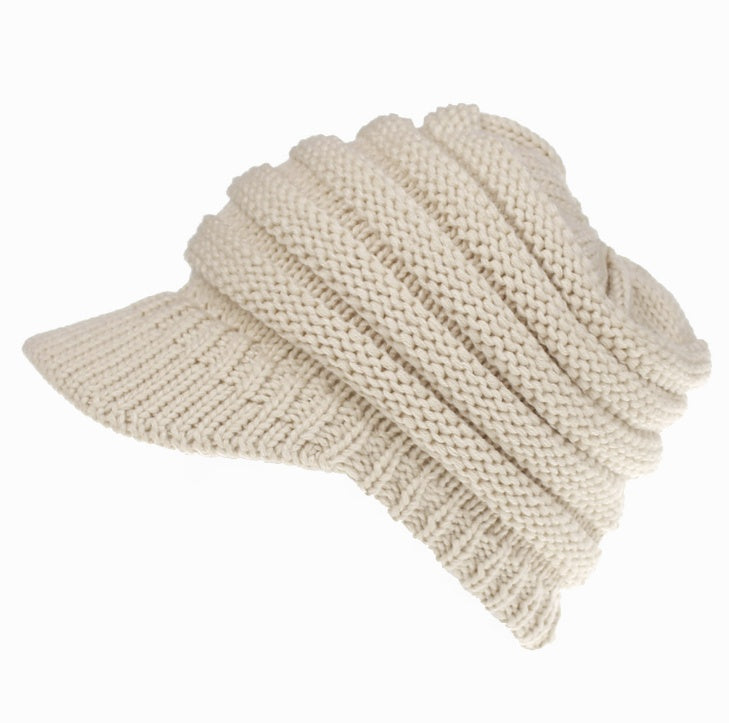 Women Ponytail Beanies Autumn Winter Hats Female Soft Knitting Caps Warm Ladies Skullies 9884695147994