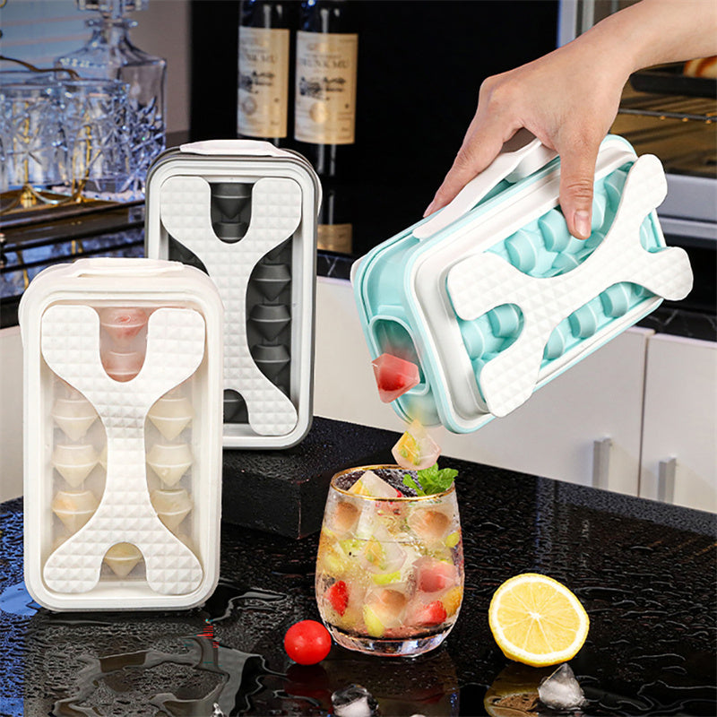 2in1 Portable Silicone Ice Ball Mold Ice Maker Water Bottle Ice Cube Mould Bottle Creative Ice Ball Diamond Curling Summer Kitchen Gadgets - NOMAN STORE LLC