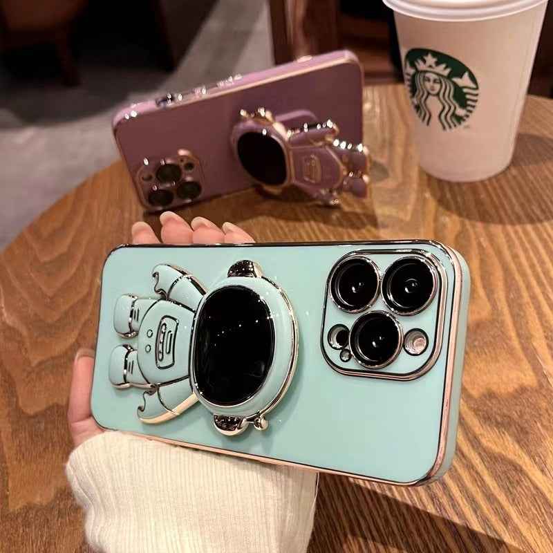 Self-contained Lens Film Mobile Phone Case Electroplating Bracket Protective Cover 9cd32c54-f275-46db-974d-ceacbcc944e3