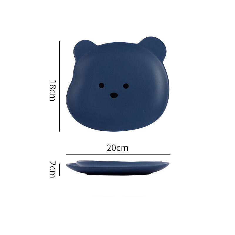 Home Cartoon Cute Bear-shaped Dinner Plate 9cf58f90-a382-4786-9387-fb3a4b919820