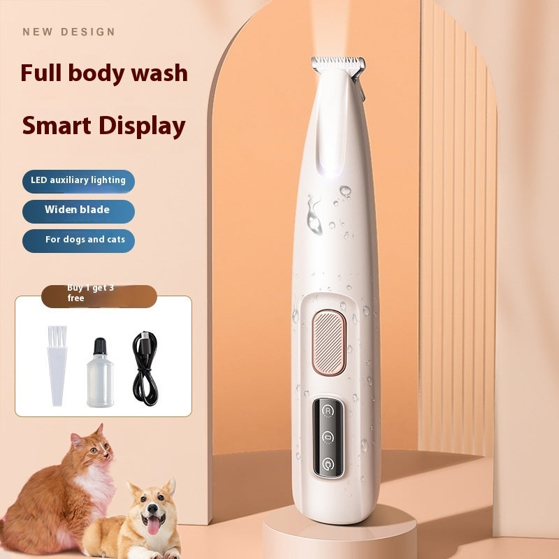 Pets Dog Paw Trimmer With LED Light Fully Waterproof Pet Hair Trimmer With LED Display Dog Clippers For Grooming Widen Blade 9d4fbb2c-4798-4ffd-8a51-ccf70cc0019e