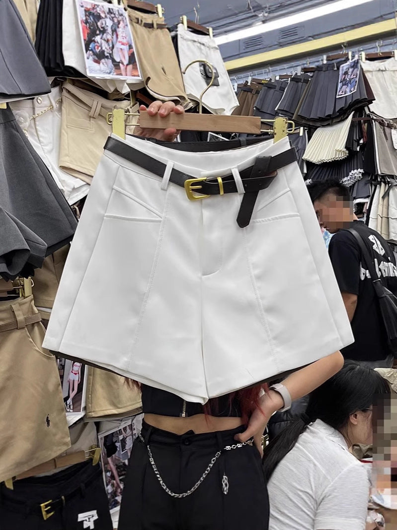 Fashionable Elegant Slimming High Waist Black Casual Shorts 9e74163f-32db-4d2d-bc53-c530caac494c