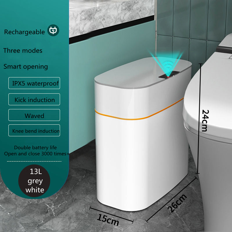Smart Trash Can With Lid For Bedroom And Living Room Kitchen Storage Box Trash Can Induction Small Car Box Automatic Smart Dustbin Smart Trash Bin 9e8f8658-4362-4d60-9933-e867ab9fc42e