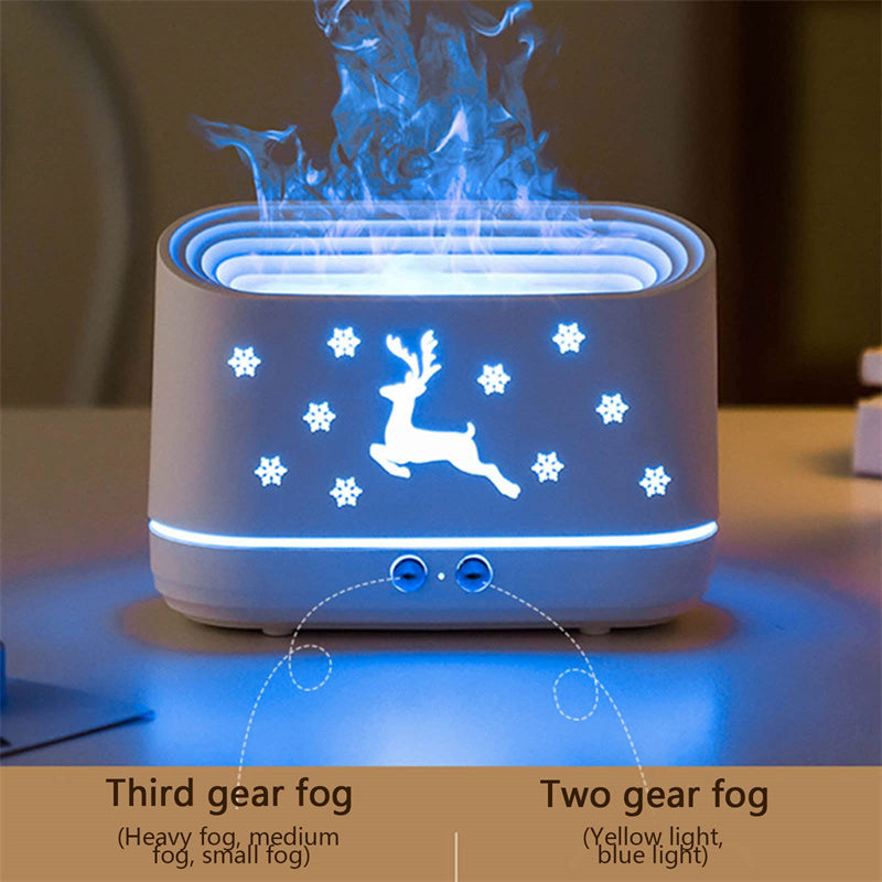 Elk Flame Humidifier Diffuser Mute Household Atmosphere Lamp Christmas Home Decorations a031365f-82da-4cce-9fef-255bbe3fc873