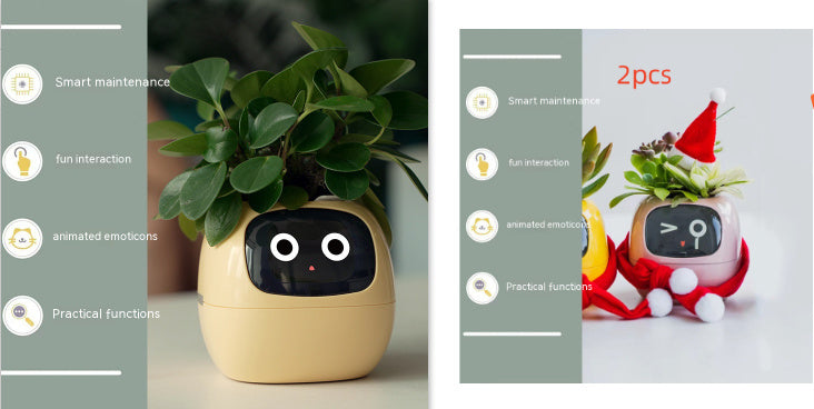 Smart Planter Endless Fun Over 49 Rich Expressions 7 Smart Sensors And AI Chips Make Raising Plants Easy And Fun - NOMAN STORE LLC