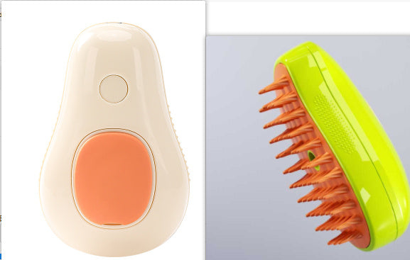 Steamy Cat Brush Cat Dog Grooming Comb Electric Self Cleaning Steam Cat Brush For Massage Avocado Shape Pet Spray Cat Grooming - NOMAN STORE LLC