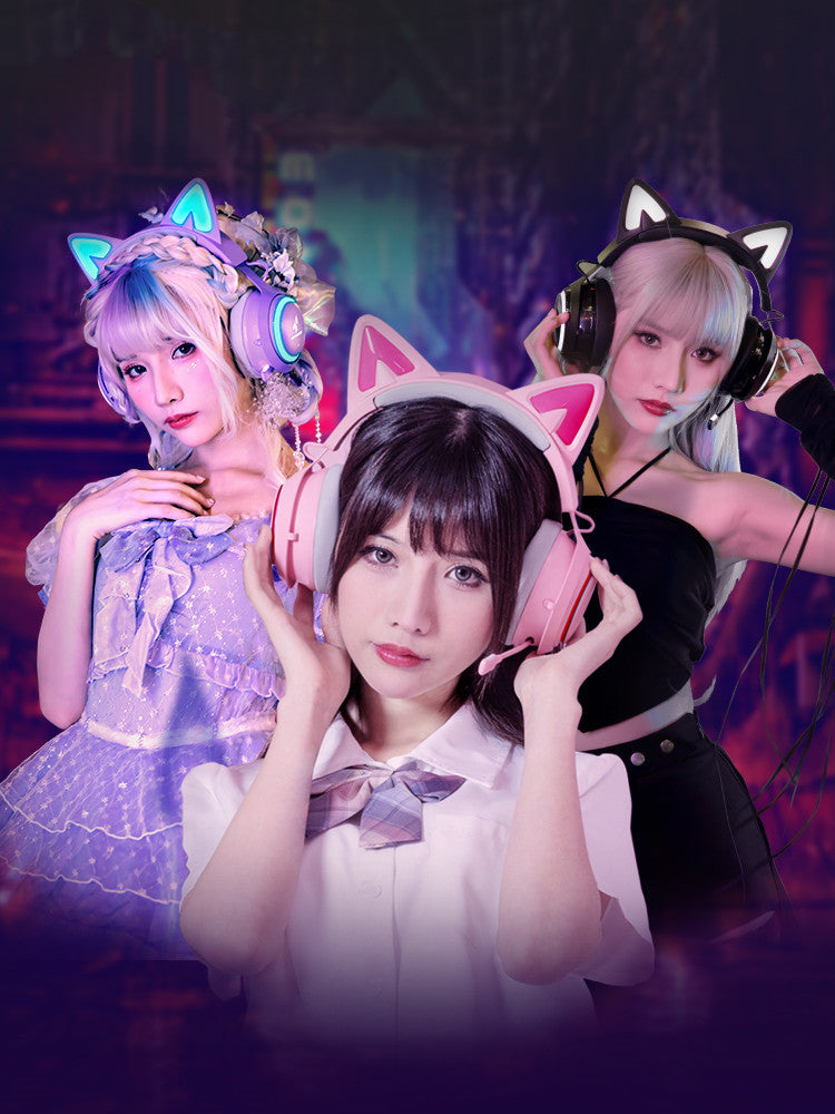Net Red Same Style Luminous Cat Ear Headphones a1e42fc7-bb21-4fae-9854-4c05e633c54b