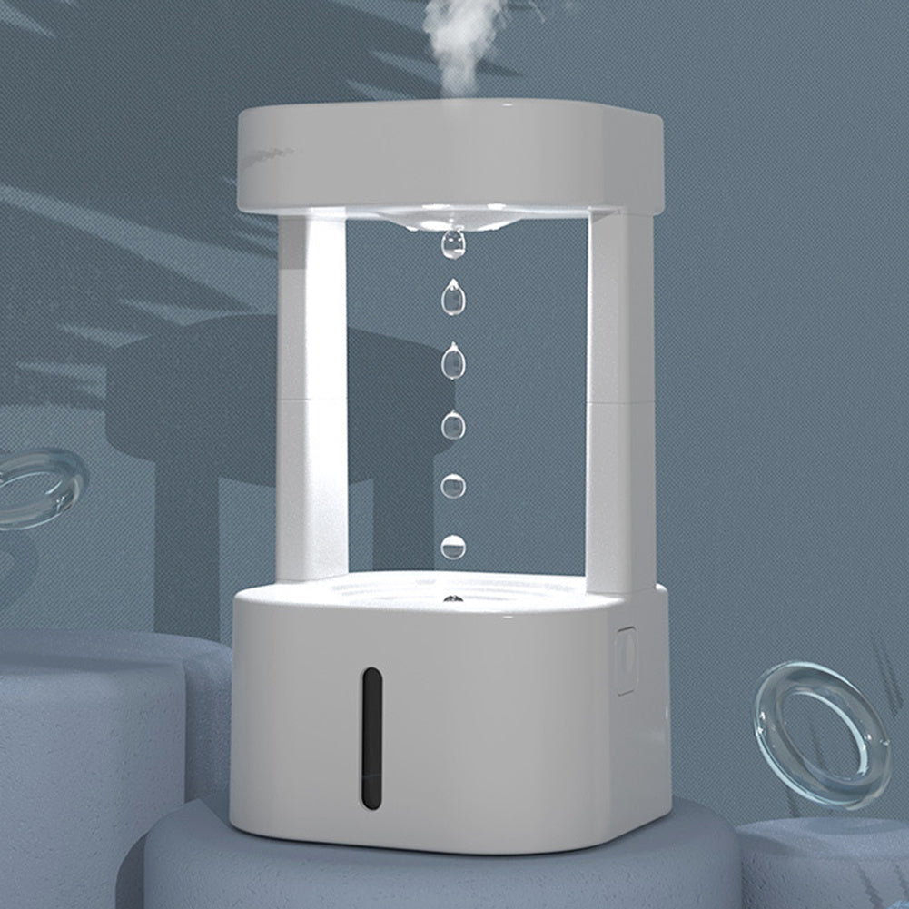 Creative Anti-gravity Water Drop Humidifier Air Conditioning Mist Spray Household Quiet Bedroom Office With 580ML Water Tank - NOMAN STORE LLC