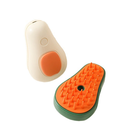 Steamy Cat Brush Cat Dog Grooming Comb Electric Self Cleaning Steam Cat Brush For Massage Avocado Shape Pet Spray Cat Grooming - NOMAN STORE LLC