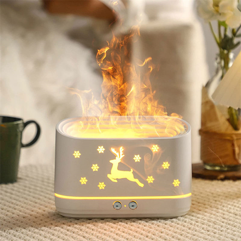 Elk Flame Humidifier Diffuser Mute Household Atmosphere Lamp Christmas Home Decorations a6423121-2dd4-409c-9ffd-ee2713b1303e