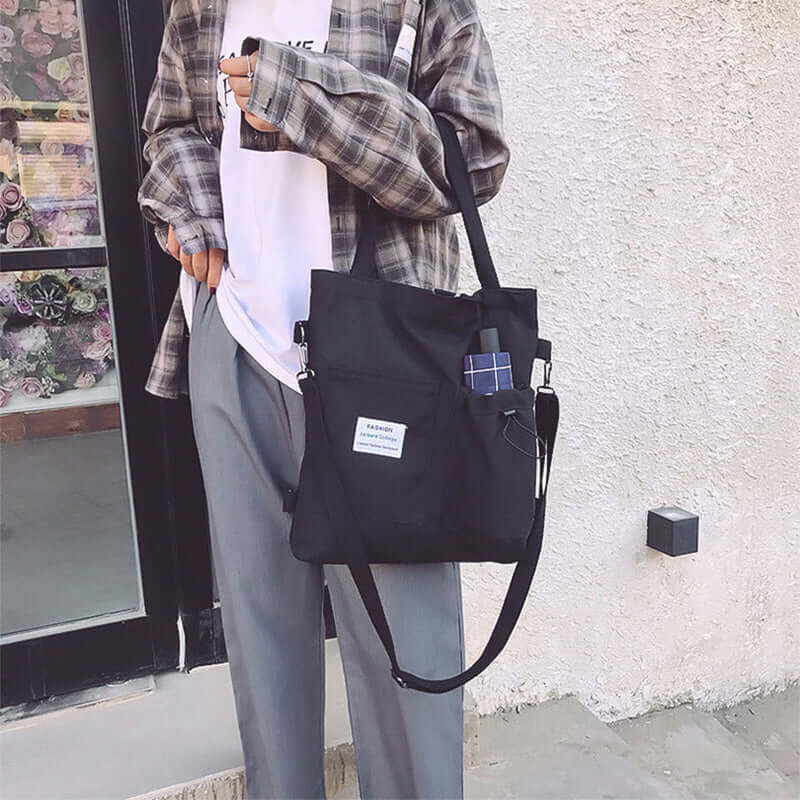 Harajuku Canvas Bags Students Handbag With Pockets Preppy Buckpack Shoulder Bag For Women Shoolbags a65d00d9-5b24-49b2-aeb4-498b266c67b6