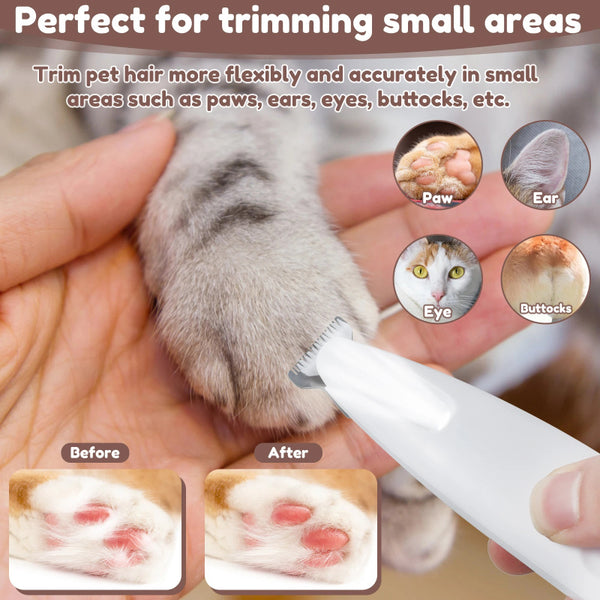 Pets Dog Paw Trimmer With LED Light Fully Waterproof Pet Hair Trimmer With LED Display Dog Clippers For Grooming Widen Blade a735ea97-cc2e-4461-bad6-e5f6b2afb1c3