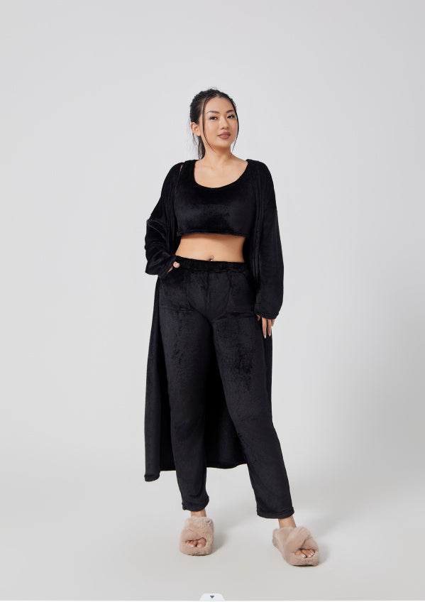 3 Piece Lounge Set, Cute Loungewear, Warm Suit Sets, Matching Set, Lounge Set, 3 Piece Pant Sets, Women Winter Dress - NOMAN STORE LLC
