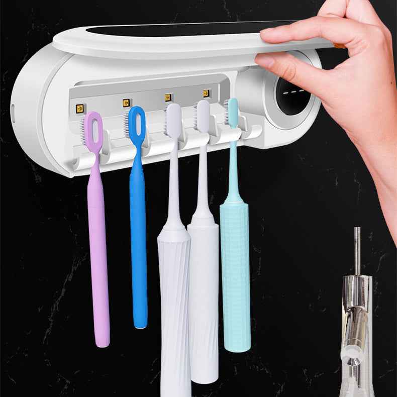 Wall Mounted Toothbrush Holder Smart Toothbrush UV Sterilizer Holder Toothpaste Dispenser Squeezer For Bathroom Accessories a8eeba3f-486e-4967-a4d2-56219d14dcbc