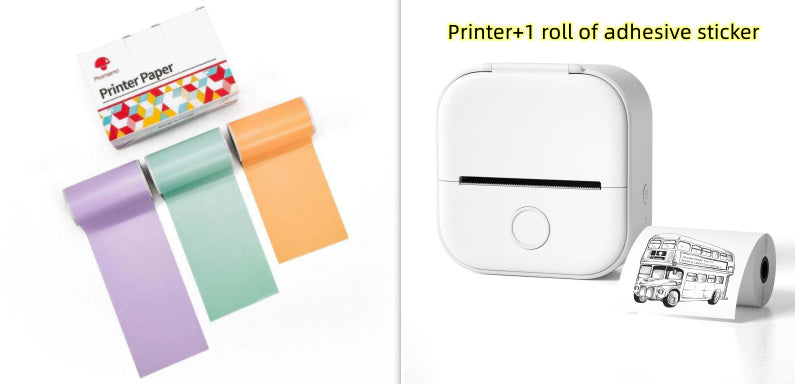Portable Mini Thermal Label Printer Home Photo Printer Student Wrong Question Printer Bluetooth-compatible Mini Label Printer Price Tag a9109fb7-966f-4bc3-b488-e398358fcf90