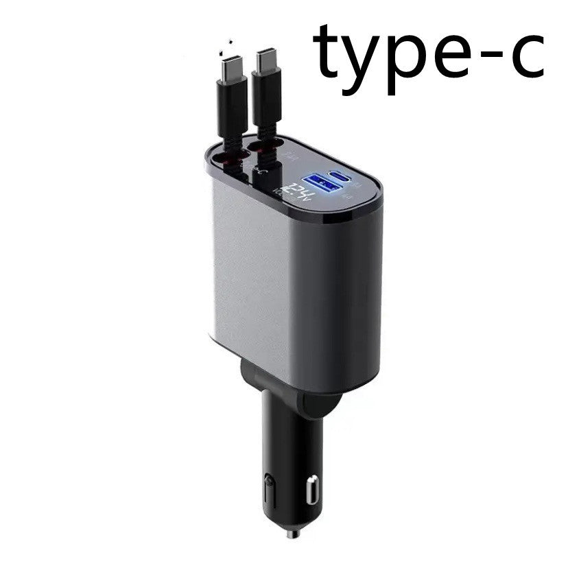 Metal Car Charger 100W Super Fast Charging Car Cigarette Lighter USB And TYPE-C Adapter - NOMAN STORE LLC