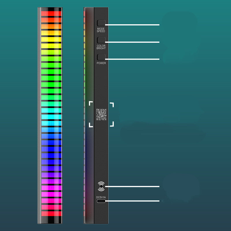 New Car Sound Control Light RGB Voice-Activated Music Rhythm Ambient Light With 32 LED 18 Colors Car Home Decoration Lamp - NOMAN STORE LLC