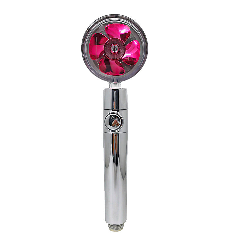 Shower Head Water Saving Flow 360 Degrees Rotating With Small Fan ABS Rain High Pressure Spray Nozzle Bathroom Accessories - NOMAN STORE LLC