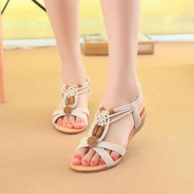 Korean Style Ladies Flat Wedge Sandals ae158db8-637e-4ecf-8815-6f9f08c77023