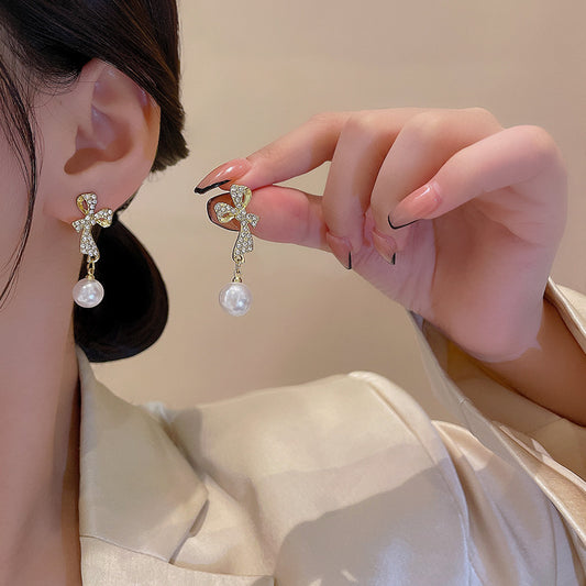 INS Butterfly Earrings With Rhinestones Fashion Temperament Jewelry - NOMAN STORE LLC