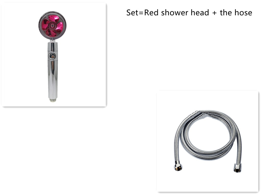 Shower Head Water Saving Flow 360 Degrees Rotating With Small Fan ABS Rain High Pressure Spray Nozzle Bathroom Accessories af8859e3-6c6e-4eff-97f3-7fc8218eccef