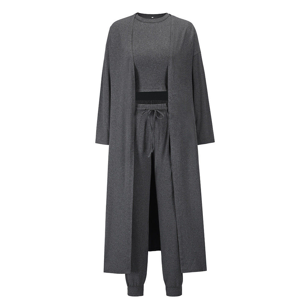Women's Knitted Slim-fit Temperament Vest And Trousers Sports Suit - NOMAN STORE LLC