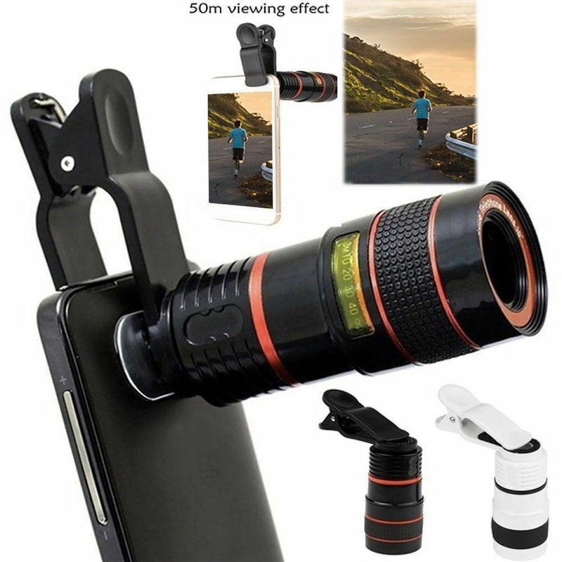 HD 8X Clip On Optical Zoom Telescope Camera Lens For Universal Mobile Cell Phone afd75ad0-2649-4e05-b4cd-4d326c1cb6bc