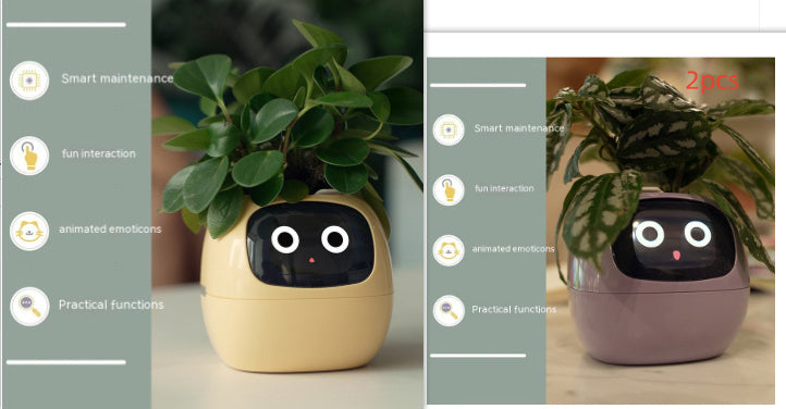 Smart Planter Endless Fun Over 49 Rich Expressions 7 Smart Sensors And AI Chips Make Raising Plants Easy And Fun - NOMAN STORE LLC
