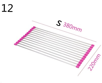 Folding Kitchen Drain Sink Rack Stainless Steel b0c7214e-f300-4569-9bfa-e3f2155e1bb8