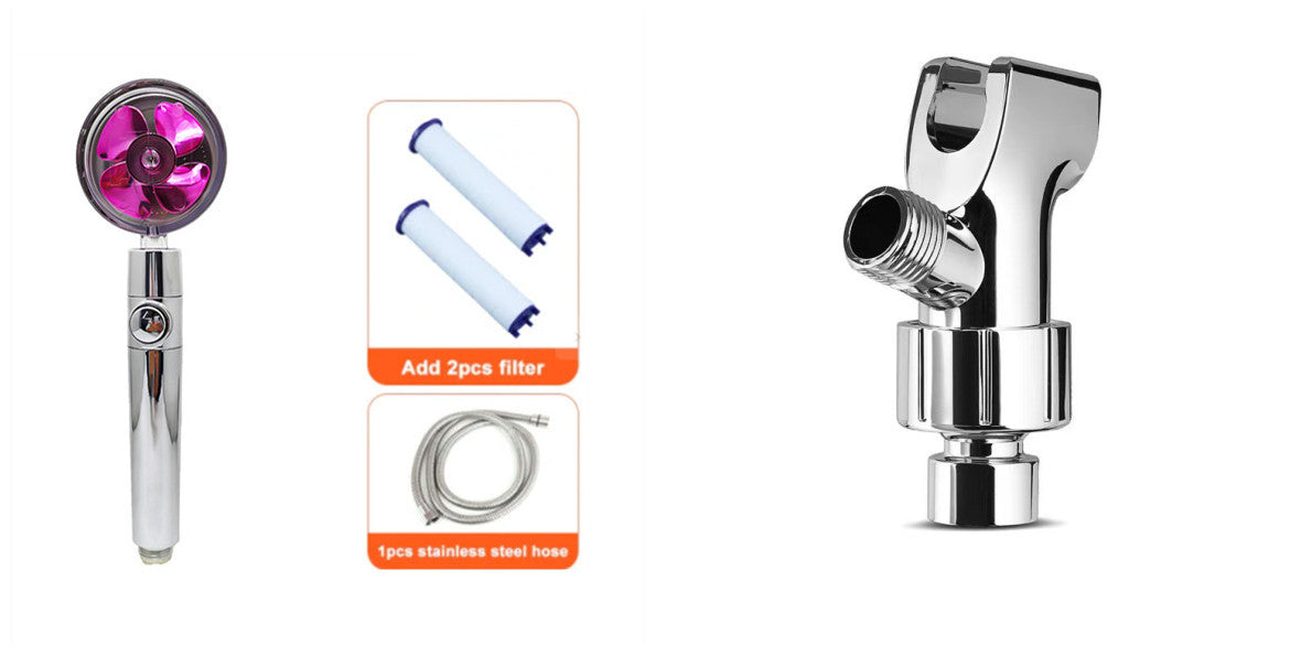 Shower Head Water Saving Flow 360 Degrees Rotating With Small Fan ABS Rain High Pressure Spray Nozzle Bathroom Accessories b0ee1ac9-e214-4fe1-8f1b-9e639eef33e9