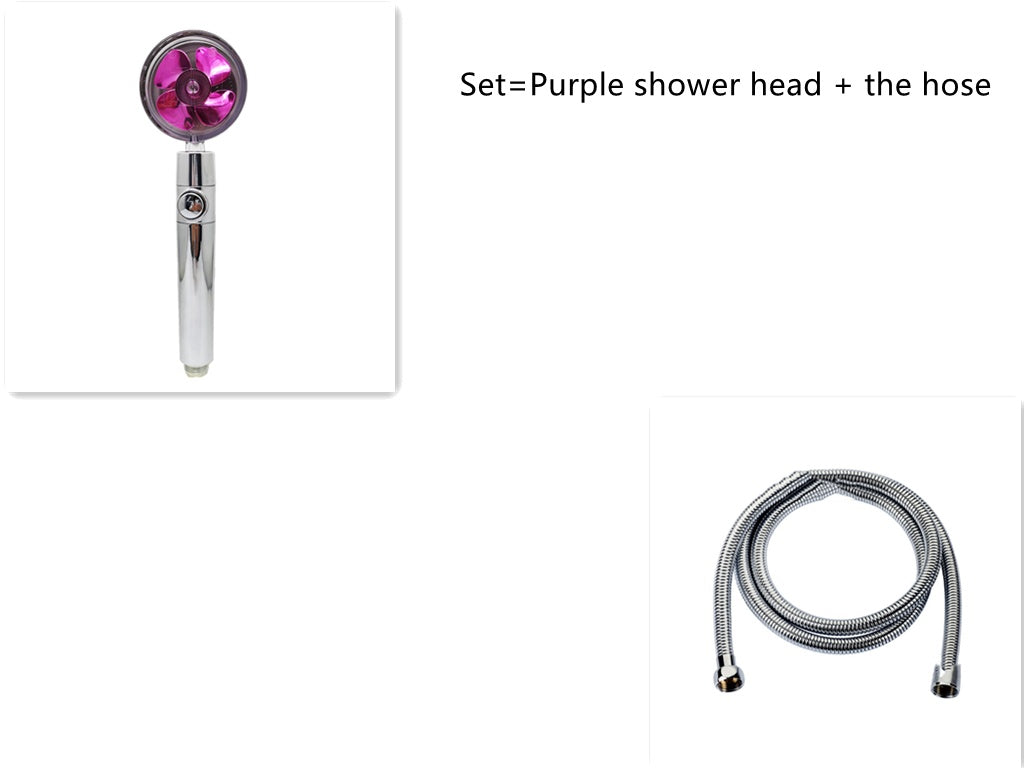 Shower Head Water Saving Flow 360 Degrees Rotating With Small Fan ABS Rain High Pressure Spray Nozzle Bathroom Accessories b201e772-187c-4a4a-9c4d-08276de703a6