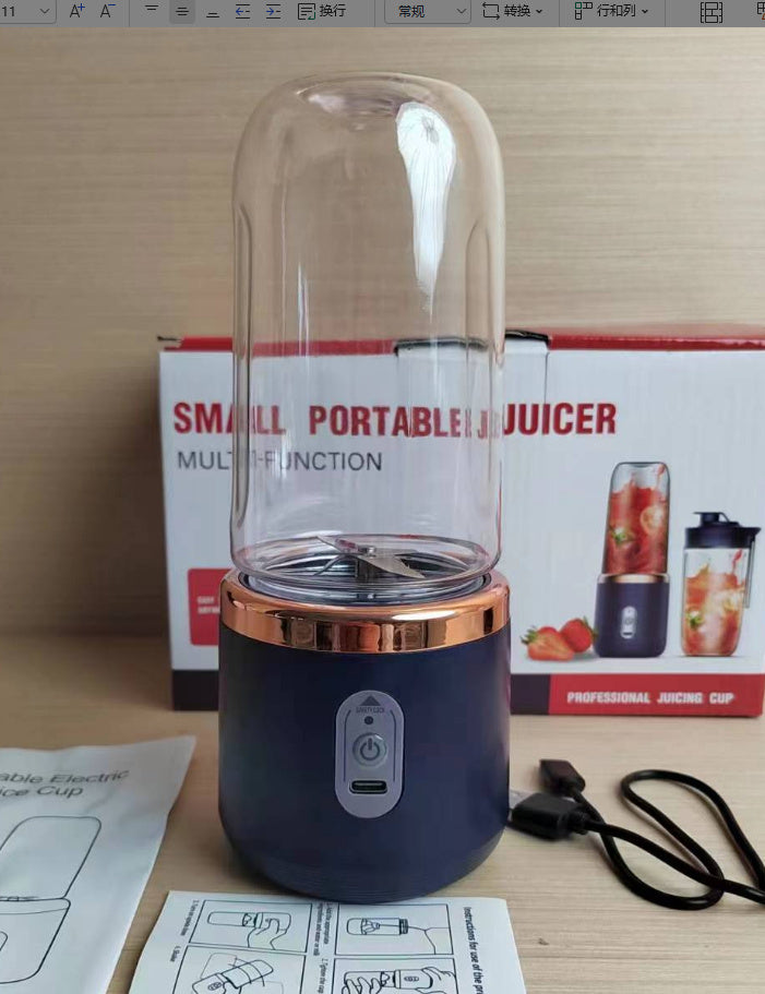6blade Portable Blender Mini Juicer Cup Extractor Smoothie USB Charging Fruit Squeezer Blender Food Mixer Ice Crusher Portable Juicer Machine b26667b1-dc24-44a4-acf2-4250f5736e02