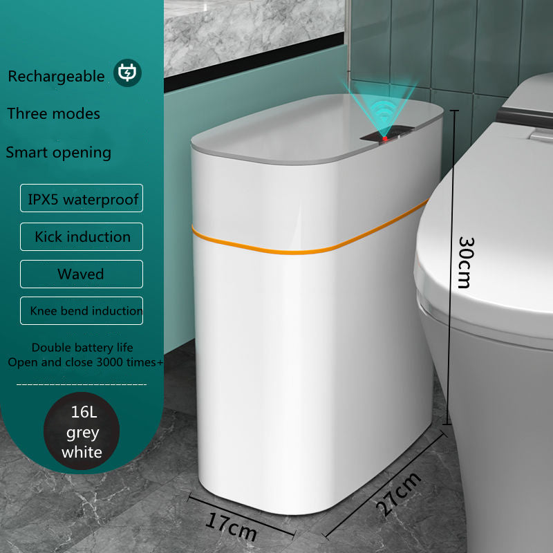 Smart Trash Can With Lid For Bedroom And Living Room Kitchen Storage Box Trash Can Induction Small Car Box Automatic Smart Dustbin Smart Trash Bin b352888c-06cf-4a53-88d9-633e9f4cb16e