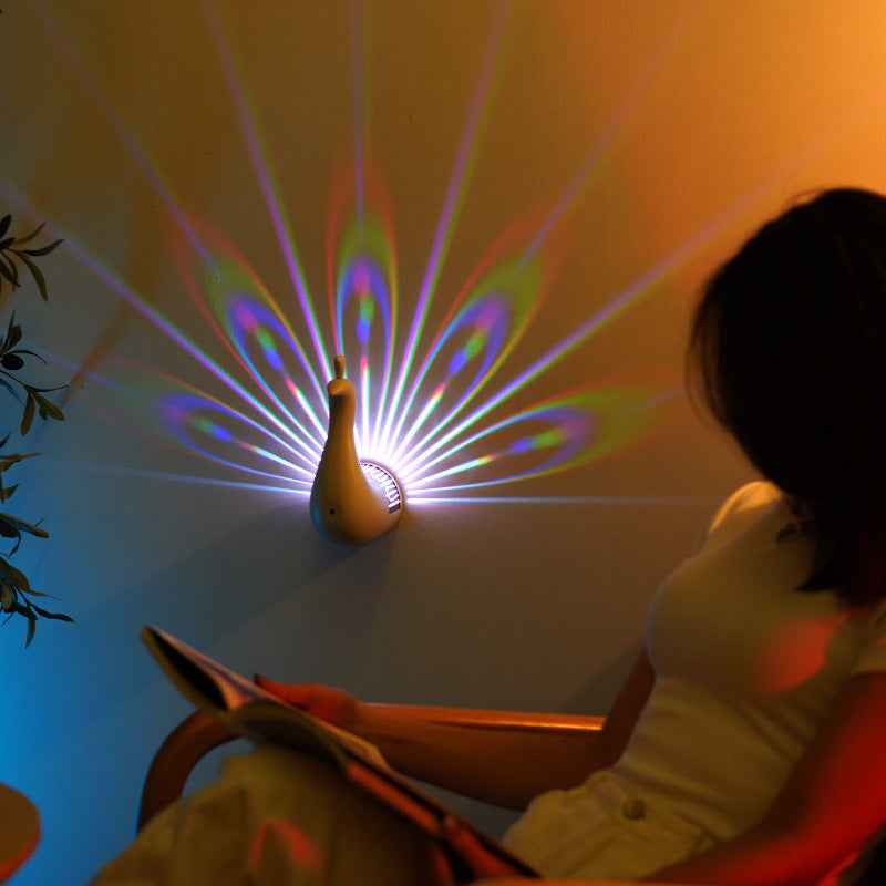 Peacocks Wall Lamp Colorful Ambient Lighting Modern Creative Atmosphere 3D Body Animal Lighting Lustre For Bedroom b64834c8-5c05-4183-bfa1-3463450dd4be