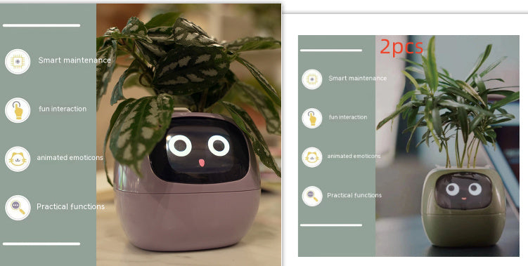 Smart Planter Endless Fun Over 49 Rich Expressions 7 Smart Sensors And AI Chips Make Raising Plants Easy And Fun - NOMAN STORE LLC